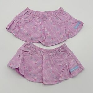 American Girl Pink Skirt Happy Birthday Outfit Lot Of 2 Purple Skirts 18" Doll